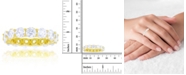 Macy's White Cubic Zirconia Eternity Band in 14k Yellow Gold Plated Sterling Silver